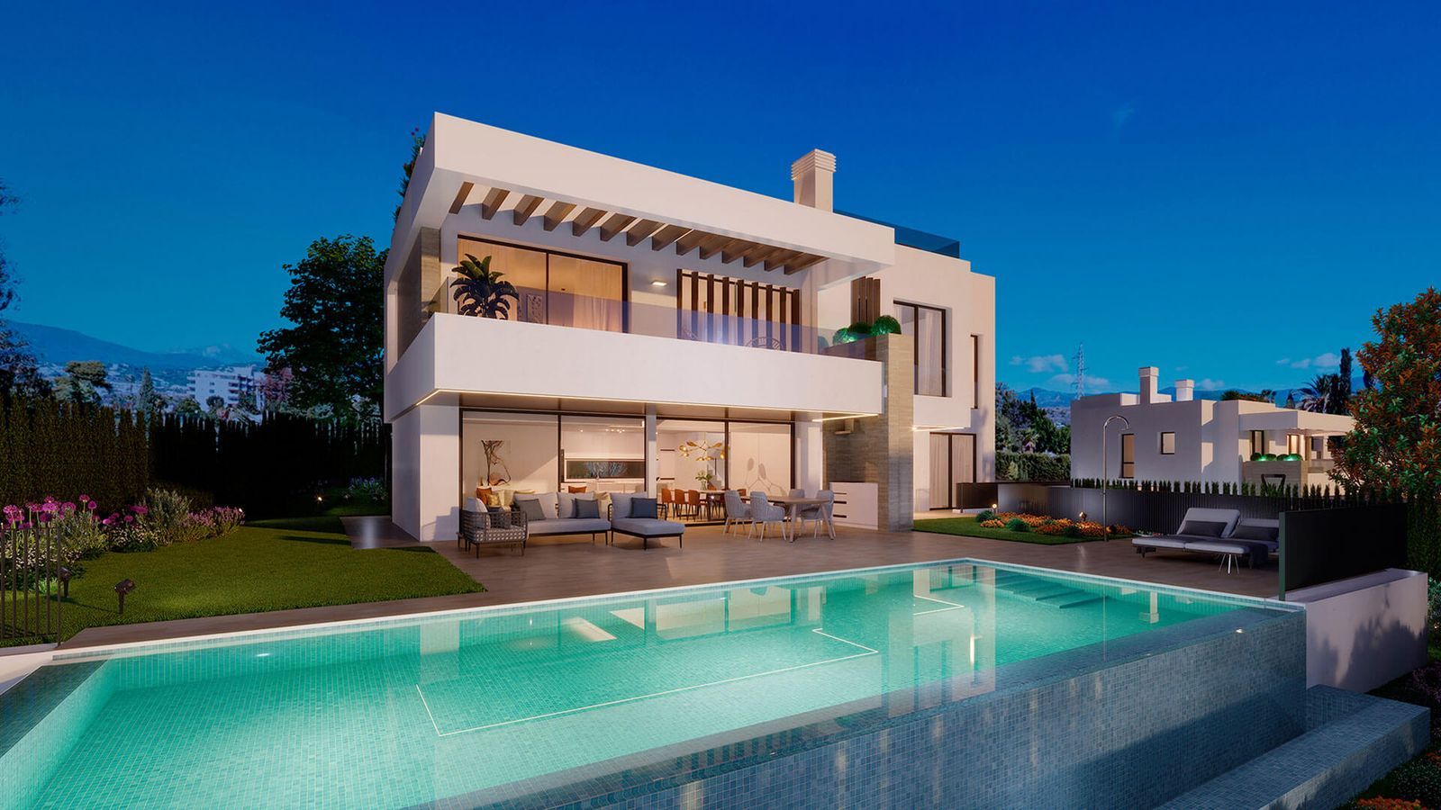 06 modern villa swimming pool exterior